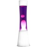 Itotal xl1758 lampe � lave 40 cm avec base blanche, liquide violet et cire rose