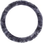 Iwh - couvre - volant (l x l x h) 350 x 350 x 40 mm laine de mouton véritable anthracite 35 - 41 cm Iwh - couvre - volant (l x l x h) 350 x 350 x 40 mm laine de mouton véritable anthracite 35 - 41 cm