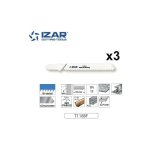 Izar - lame de scie sauteuse bim�tal t118bf pour acier, inox 76mm tpi13 (x3)