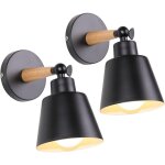 Jalleria 2 packs appliques murales vintages industrielles plafonniers luminaires e27 en m�tal r�glable ...