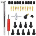 Jalleria - 23pcs demonte valve pneu outil remover pour voiture remplacement, valve core 10pcs, 4 - 1 ...