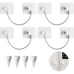 Jalleria - 4pcs securite fenetre enfant, securite placard enfant avec 4 cl�s, fen�tre de s�curit� enfant ...