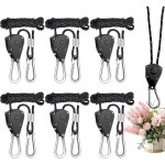 Jalleria - 6 pi�ces corde de tente r�fl�chissante, 4m / �4mm cordes de tente avec poulie, corde a cliquet ...