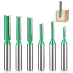 Jalleria - 6pcs queue fraise defonceuse 6mm, fraises pour d�fonceuses 8mm, tige fraise � copier bois ...