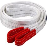 Jalleria - ceinture de levage industrielle 2tx1m, r�sistante � l'usure, plate blanche, pour remorque, ...