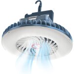 Jalleria - lampe de camping led 1 pi�ce avec ventilateur rechargeable usb, ventilateur de camping avec ...
