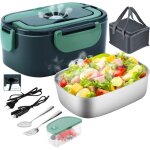 Jalleria - lunch box chauffante �lectrique 4 en 1 12v / 24v / 220v240v, 1. 5l 60w acier inox chauffage ...