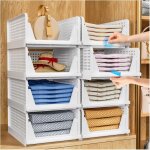 Jalleria - organisateur de rangement pour garde - robe - lot de 2 organisateurs de placard pliables, ...