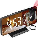 Jalleria - radio - r�veil, projecteur de temps, r�glage de la luminosit�, num�rique, radio fm, double ...