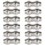 Jalleria - serre - c�ble , serre cable acier 3mm 12 pi�ces serre c�bles duplex pince de c�ble acier inoxydable ...