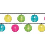 Guirlande lanternes chinoises 20 leds multicolore jardideco