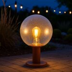 Jardin eclairage ext�rieur lampe de socle ext�rieur e27 lampe d'ext�rieur lampadaire, alu imitation bois ...