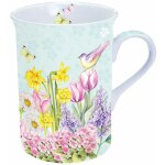 Jardin fleuri - tasse � th� en porcelaine fine