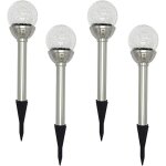 Jardin lampe solaire ext�rieur, pack de 4 lampes � piquet solaire � globe led rgb 8, lampe � boule de ...