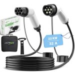 Jatrhg - c�ble de recharge v�hicules �lectriques 22kw 15m 32a triphas� type 2 � type 2 c�ble de rallonge ...