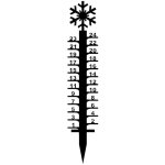 Jauge de neige d'ext�rieur en fer de , jauge de mesure de neige, b�ton de mesure �pais en flocon de neige, ...