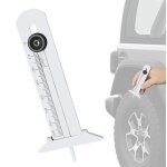 Jauge de profondeur de pneu - contr�leur d'usure de pneus, r�gle de mesure en acier inoxydable pr�cise ...