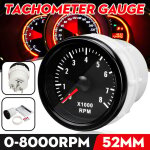 Jauge de r�gime de tachym�tre de compte - tours de 2 '52mm 0 - 8000 tr / min pour les moteurs � essence ...