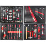 Jbm43708r lot de 4 modules en carbone eva pour chariot � outils - rouge