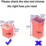 Jcase jeu de fusibles automobiles carr�s � profil bas 12v - 24v (20a / 25a / 30a / 40a / 50a / 60a, 2 ...