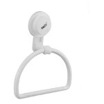 Anneau porte - serviettes avec ventouse blanc accessoires de salle de bains 59542