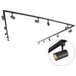 Jeana - syst�me de rail spot luminaire plafond, plafonnier compatible pour led - 14 lumi�re - l 753 cm ...