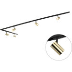 Jeana - systme sur rail spot luminaire plafond, plafonnier compatible pour led - 5 lumire - l 300 cm ...