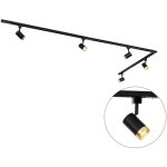 Jeana - syst�me sur rail spot luminaire plafond, plafonnier compatible pour led - 5 lumi�re - l 300 cm ...