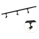 Jeany sl - systme de rail spot luminaire plafond, plafonnier compatible pour led - 3 lumire - l 1000 ...