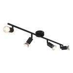 Jeany - spot plafond, plafonnier - 4 lumire - l 650 mm - noir - moderne - clairage intrieur - salon ...