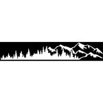 Jeffergarden 1 autocollant universel en vinyle motif arbres, montagne, for�t, logo de voiture, carrosserie, ...