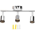 Jeffergarden base d'�clairage sur rail � 3 led, r�glable, rotative et flexible, base de projecteur de ...