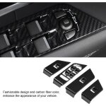 Jeffergarden cadre de garniture de bouton de l�ve - vitre en fiber de carbone 4 pi�ces pour land rover ...