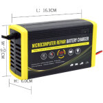 Jeffergarden chargeur de batterie intelligent 12 v 6 a pour motos, voitures, suv, batteries s�ches et ...