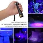 Jeffergarden lampe de poche uv professionnelle haute luminosit� 365 nm uv led mini lampe de poche pour ...