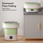 Jeffergarden mini lave - seau portable de 7, 5 l, machine � laver pliable avec essorage doux et tuyau ...