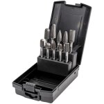 Jeu de 10 fraises rotatives stier diam�tre de queue de 6 mm, formes des fraises : cylindre avec coupe ...