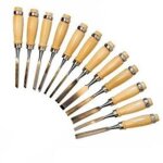 Jeu de 12 ciseaux � bois de sculpteur 200 mm silverline 250241