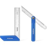 Jeu de 2 equerres de menuisier, equerre 230 mm et fausse equerre 200 mm avec lame en acier inoxydable ...