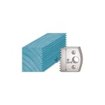 Jeu de 2 fers profil�s avec dents de scie 4 mm - ht. 40 x 4 mm - �paisseur 4 mm - entraxe 24 mm - acier ...