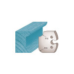 Jeu de 2 fers profil�s ht. 50 x 5, 5 mm cong� et quart de rond m206 pour toupie - 50 mm - 50 mm, 5, 5 ...