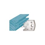 Jeu de 2 fers profil�s m97 en acier sp - ht. 40 x 4 mm profil / contre - profil - diam�tre 13 mm - entraxe ...