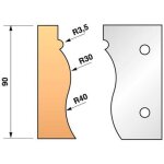 Jeu de 2 fers profil�s n�322 pour porte - outils ht. 90 mm - leman