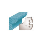 Jeu de 2 fers profil�s quart de rond pour porte - outils de toupie - ht. 50 x 5, 5 mm - acier sp - entraxe ...