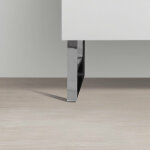 Stano. ? jeu de 2 pieds en aluminium chrom� pour meubles suspendus ? installation rapide ? design moderne ...