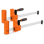 Jeu de 2 serre - joints � une main en acier et nylon pour une fixation pr�cise, largeur de serrage de ...