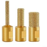 Un jeu de 3 fraises diamant�es pour meuleuses d'angle, adapt�es � l'usinage du marbre, du quartz et des ...