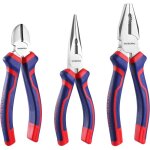 Jeu de 3 pinces en acier au carbone de qualit� avec poign�e souple, pince � bec long 160mm, pince coupante ...