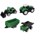 Jeu de 4 camions miniatures 1 / 64, v�hicules de chantier � friction abs, jouet �ducatif pour enfants. ...