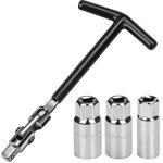 Jeu de 4 cl�s � bougie d'allumage 16 / 18 / 21 mm - universelle pour voiture et moto - extracteur de ...